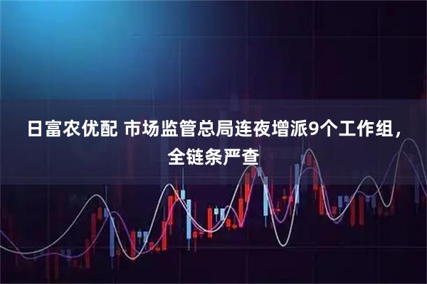 日富农优配 市场监管总局连夜增派9个工作组，全链条严查