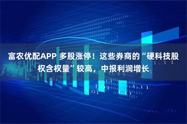 富农优配APP 多股涨停！这些券商的“硬科技股权含权量”较高，中报利润增长