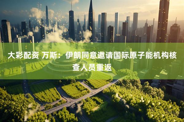 大彩配资 万斯：伊朗同意邀请国际原子能机构核查人员重返