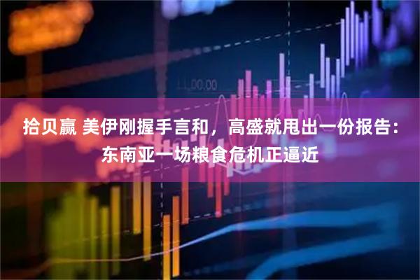 拾贝赢 美伊刚握手言和，高盛就甩出一份报告：东南亚一场粮食危机正逼近